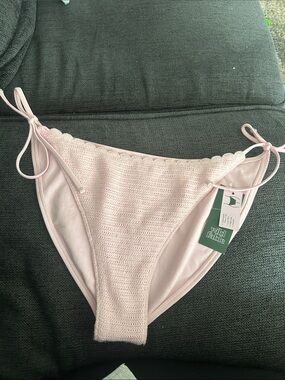 wild fable Light Pink Crochet Tie-Side Bikini Bottoms